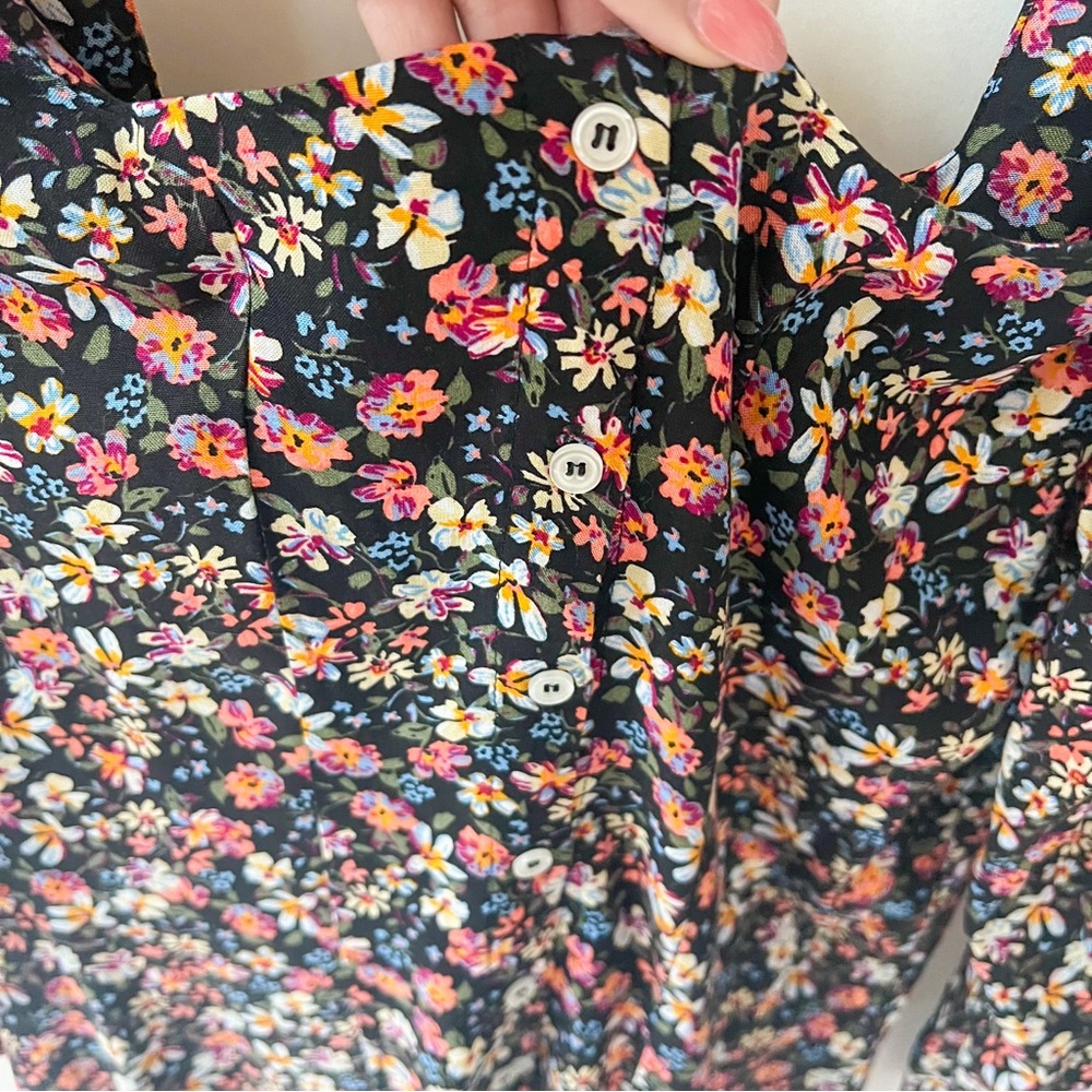 Long Sleeve Colorful Floral Midi Dress - Picture 11 of 13